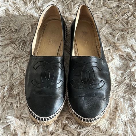 chanel black leather espadrilles buy|chanel black leather espadrilles price.